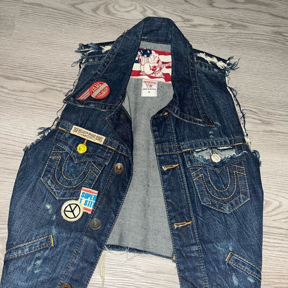 Rare True Religion Denim vest.